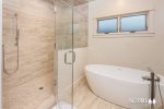 Gorgeous Soaking Tub and Large Walk In Shower